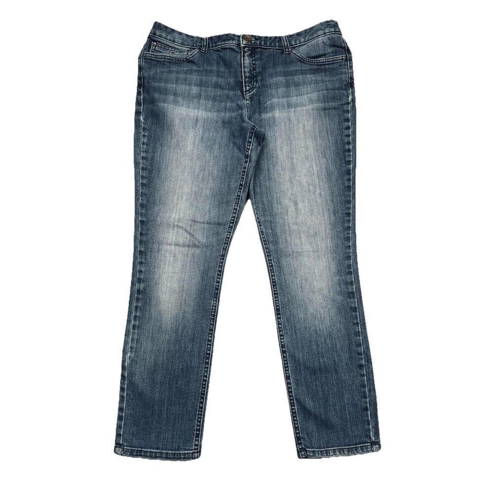 Tommy Hilfiger Modern Skinny Jeans 14 (34x27) Blue Mid Rise Denim Stretch Womens
